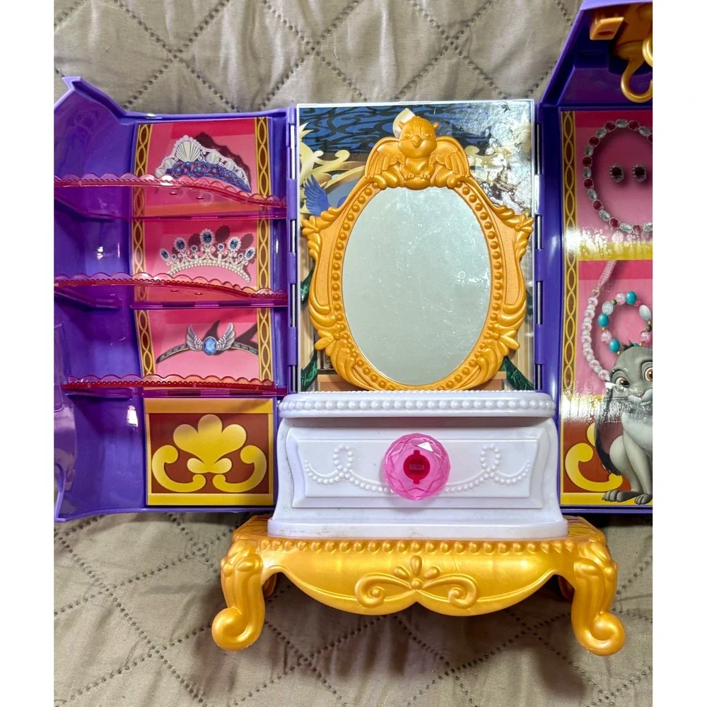 Disney Sofia the First Royal Jewelry Box Vanity Playset Purple Gold Armoire